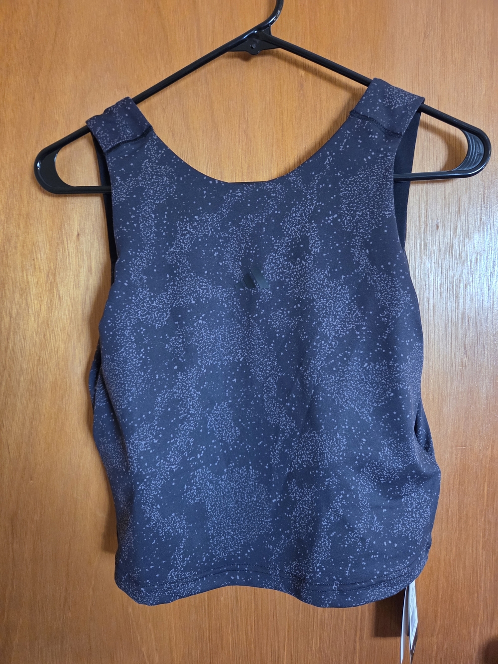 adidas Black Speckled Athletic Tank Top